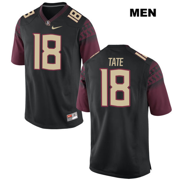 Men's NCAA Nike Florida State Seminoles #18 Auden Tate College Black Stitched Authentic Football Jersey LIC1769SA